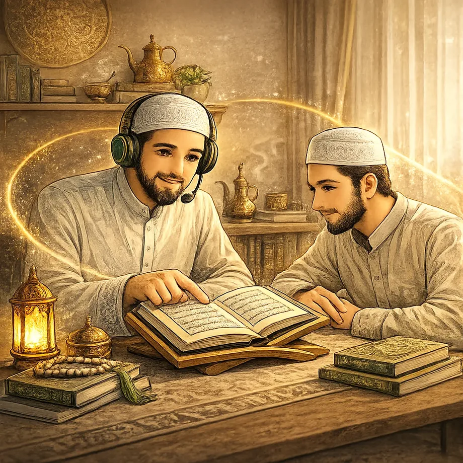 Teacher and student reading the Quran together — Back-to-School Solo Program
